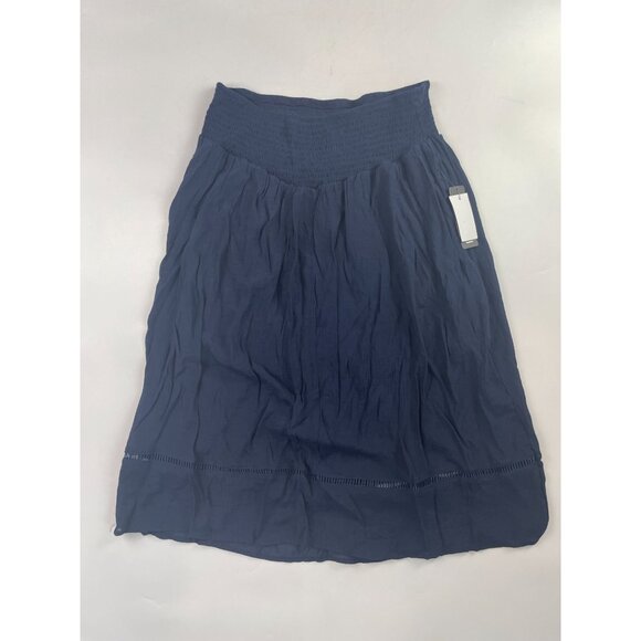 NWT BCX Women's L Blue Midi Skirt - Picture 1 of 3